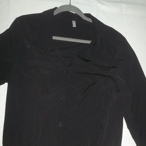 Long Sleeve Button Down Blouse Shirt Bodysuit